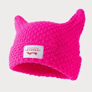 Charles Jeffrey Loverboy Pink Knit Beanie Unisex
